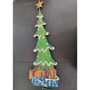Metal light up Xmas‎ tree lawn decor hanging home unique